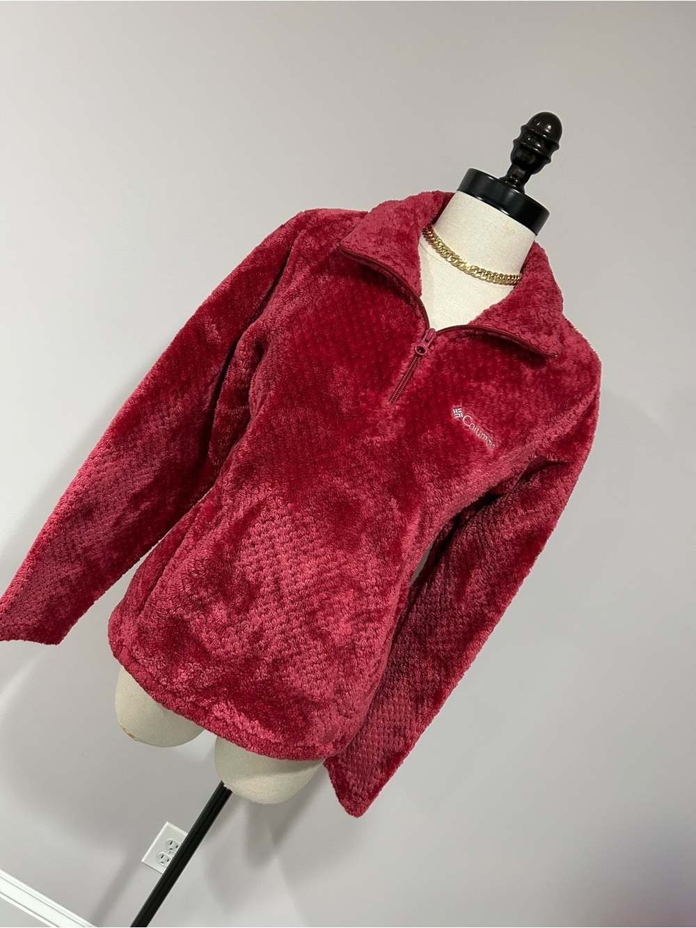 Columbia Raspberry Plush Half-Zip Teddy Jacket - Picture 2 of 9